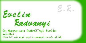 evelin radvanyi business card